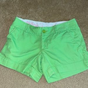 Lily Pulitzer bright green shorts